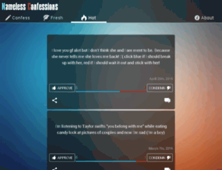 namelessconfessions.com screenshot