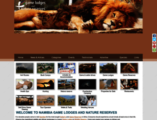 namibia-game-lodges.com screenshot