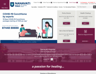nanavatihospital.org screenshot
