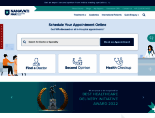 nanavatimaxhospital.org screenshot