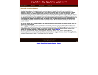 nanny-agency.ca screenshot