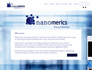 nanomerics.com screenshot