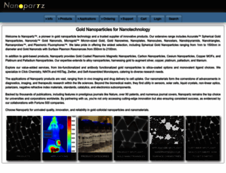 nanopartz.com screenshot