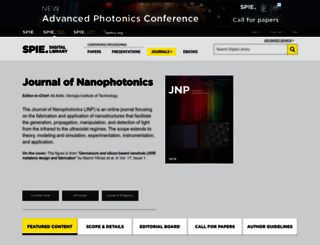 nanophotonics.spiedigitallibrary.org screenshot