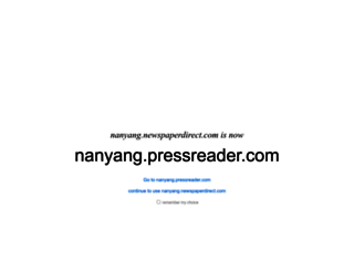 nanyang.newspaperdirect.com screenshot