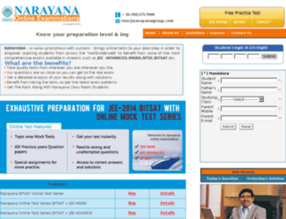 narayanaonlineexams.com screenshot