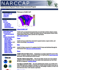 narccap.ucar.edu screenshot