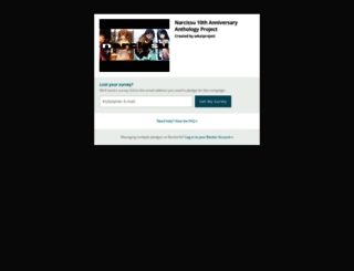 narcissu.backerkit.com screenshot