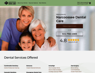 narcoosseedentalcare.com screenshot
