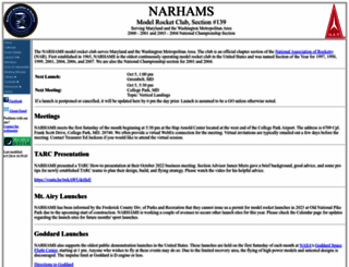 narhams.org screenshot