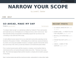 narrowyourscope.com screenshot