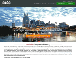 nashville.corporatehousingbyowner.com screenshot