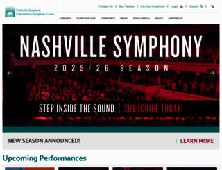 nashvillesymphony.org screenshot