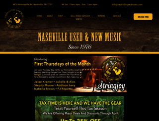 nashvilleusedmusic.com screenshot