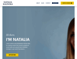nataliakalinska.com screenshot