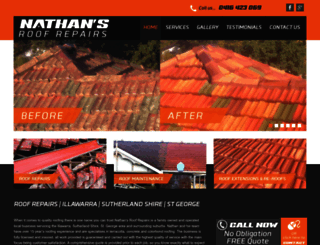 nathansroofrepairs.com.au screenshot