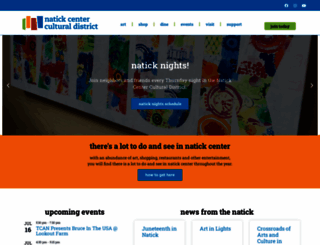 natickcenter.org screenshot