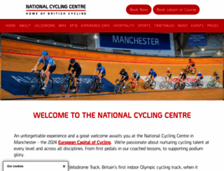 nationalcyclingcentre.com screenshot
