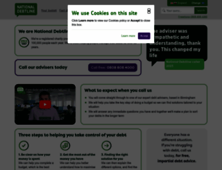 nationaldebtline.org screenshot