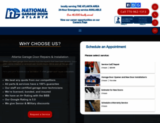 nationalgaragedooratlanta.com screenshot
