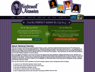 nationalnannies.com screenshot