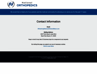 nationalorthoandneuro.com screenshot