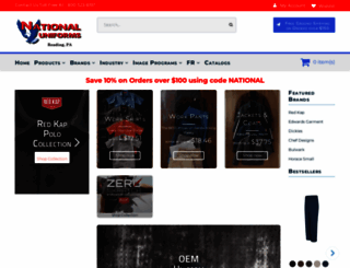 nationaluniforms.com screenshot