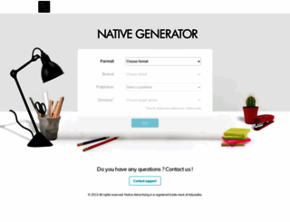 native-generator.adyoulike.com screenshot