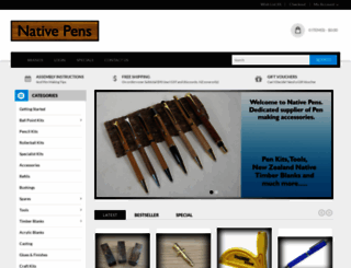 nativepens.co.nz screenshot