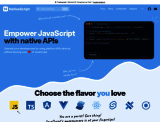 nativescript.org screenshot
