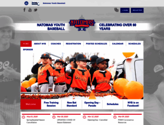 natomasyouthbaseball.org screenshot