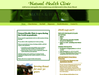 naturalhealthclinickauai.com screenshot