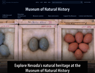 naturalhistory.unr.edu screenshot
