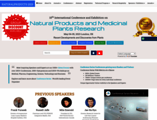 naturalproducts.pharmaceuticalconferences.com screenshot