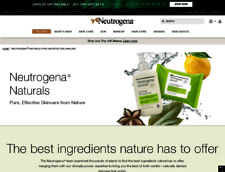 naturals.neutrogena.com screenshot