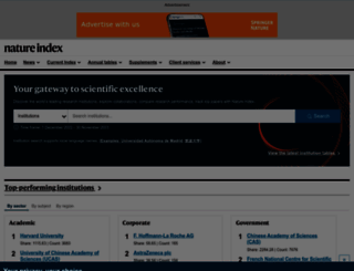 natureindex.com screenshot