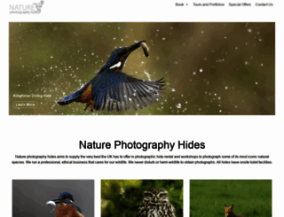 naturephotographyhides.co.uk screenshot