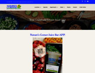 naturescornernaturalmarket.com screenshot