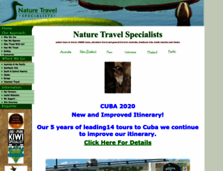 naturetravelspecialists.com screenshot