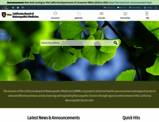 naturopathic.ca.gov screenshot