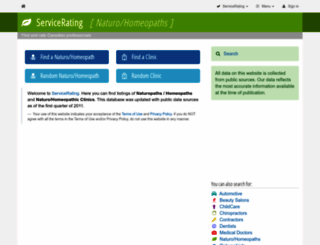 naturopaths.servicerating.ca screenshot