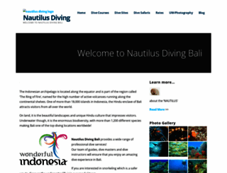 nautilusdivingbali.com screenshot
