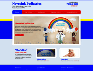 navesinkpediatrics.com screenshot