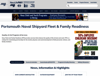 navymwrportsmouthshipyard.com screenshot