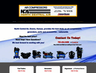 ncaircompressors.com screenshot