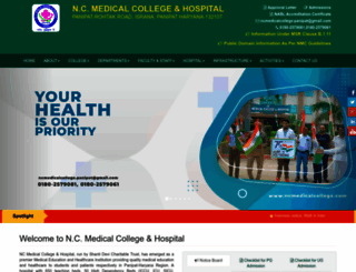 ncmedicalcollege.com screenshot