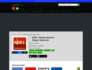 ndr1niedersachsen.radio.de screenshot