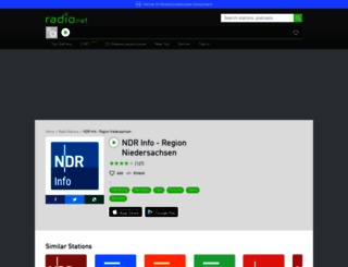 ndrinfoniedersachsen.radio.net screenshot