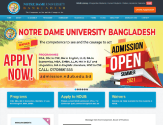 ndub.edu.bd screenshot