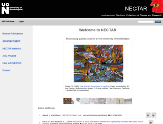 nectar.northampton.ac.uk screenshot